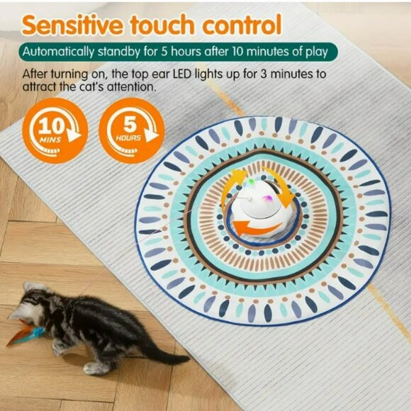 Best cat toy ever for both young and older cats! Cat Laser Toy Automatic, 4 In 1 - Picture 7 of 8